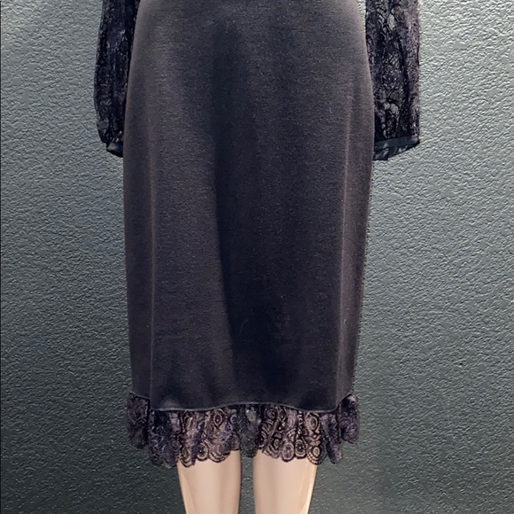 TORY BURCH - NWT Black wool and lace dress. - Picture 3 of 8